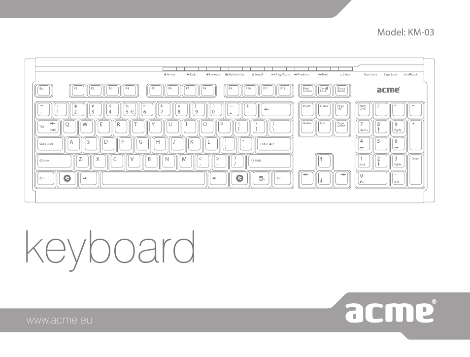 Acme KM-03 User Manual | 60 pages