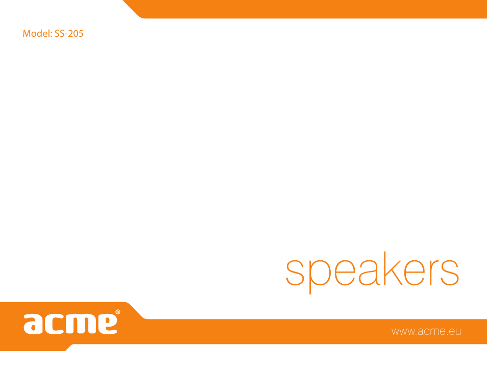 Speakers | Acme SS205 User Manual | Page 78 / 78