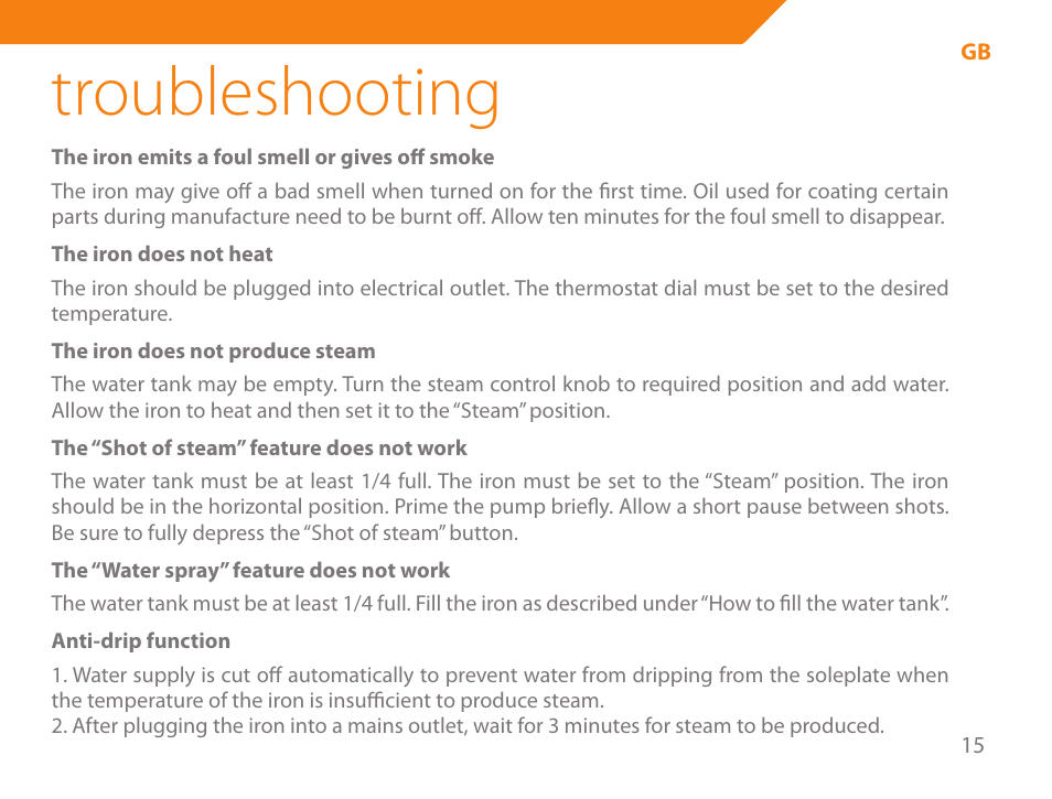 Troubleshooting | Acme IA-200 User Manual | Page 15 / 152