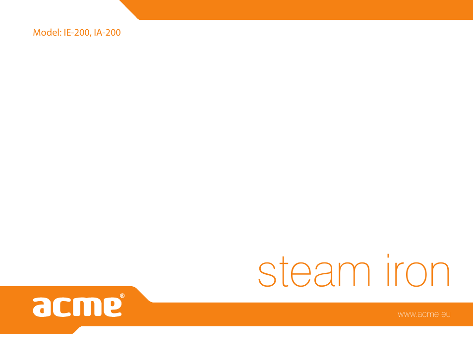 Steam iron | Acme IA-200 User Manual | Page 152 / 152