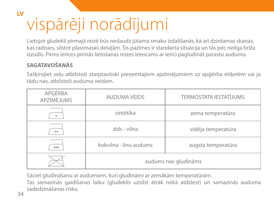 Vispārēji norādījumi | Acme IA-200 User Manual | Page 34 / 152