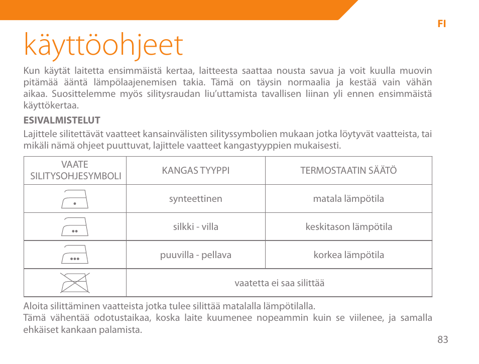 Käyttöohjeet | Acme IA-200 User Manual | Page 83 / 152