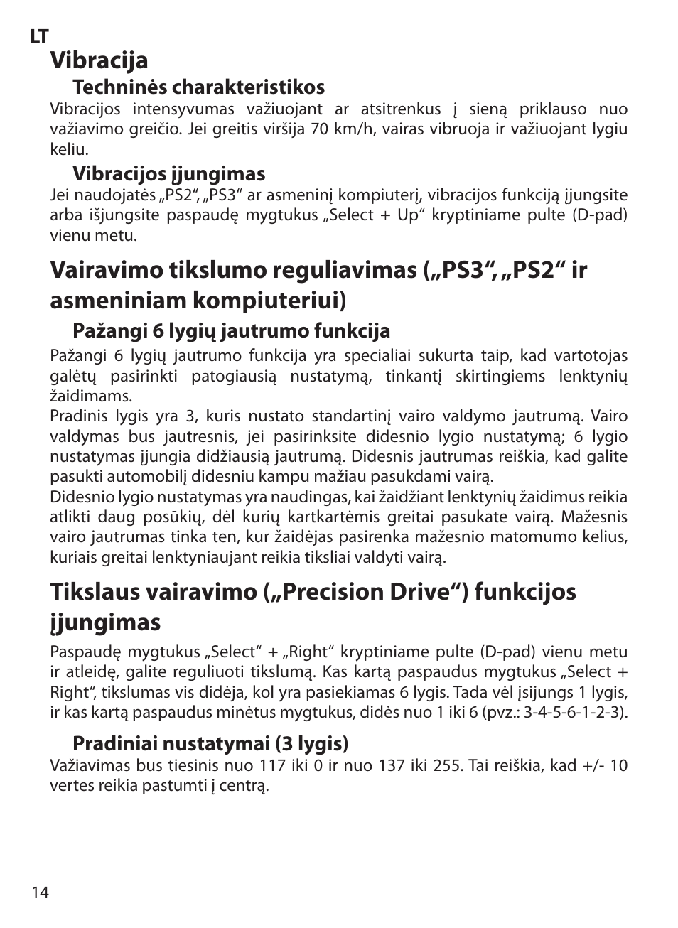 Vibracija | Acme Extreme Rally wheel User Manual | Page 14 / 84