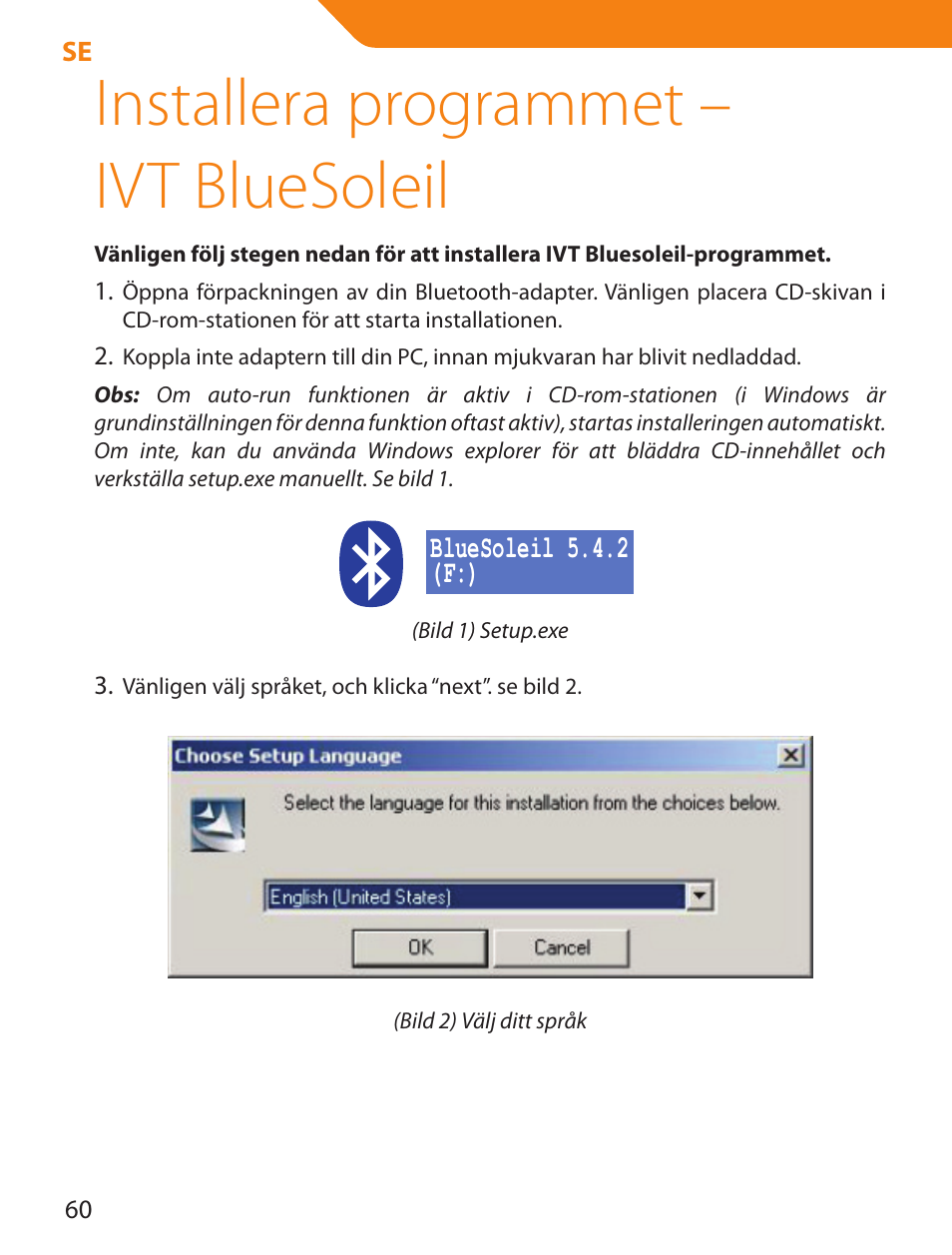 Installera programmet – ivt bluesoleil | Acme BTDG-30-BLK User Manual | Page 60 / 114