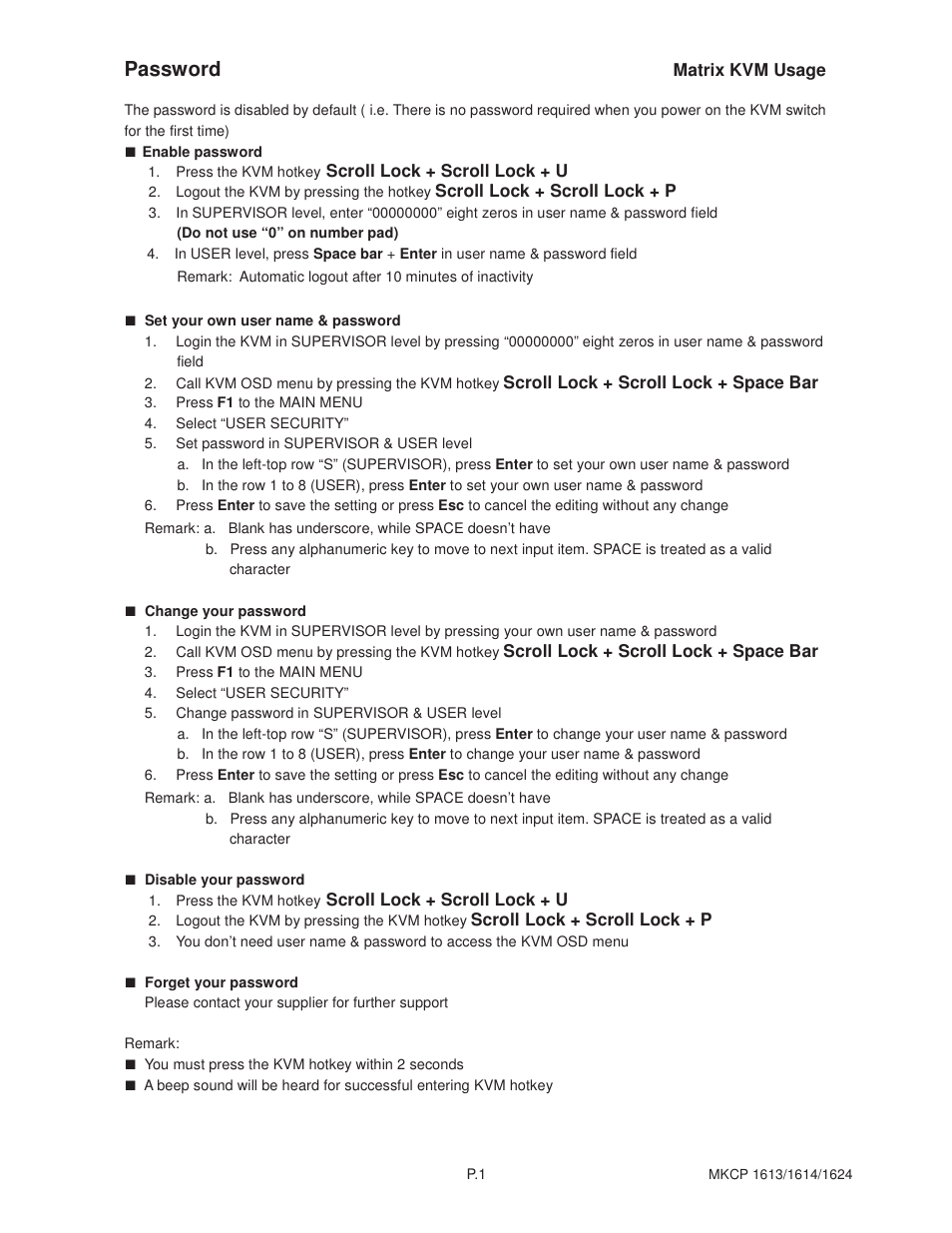 Password | Acnodes MKP1602__MKCP 1614 User Manual | Page 14 / 22