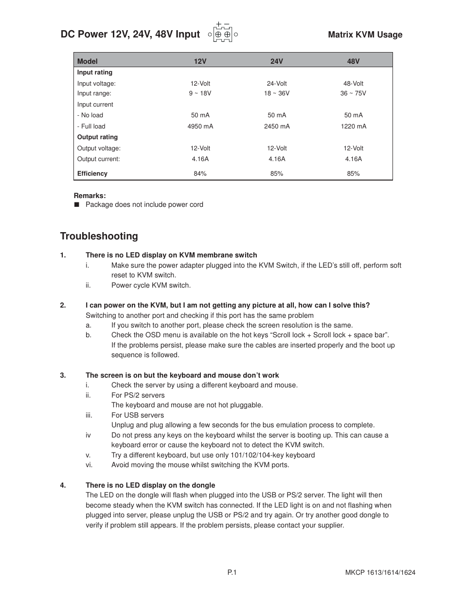 Troubleshooting | Acnodes MKP1602__MKCP 1614 User Manual | Page 20 / 22