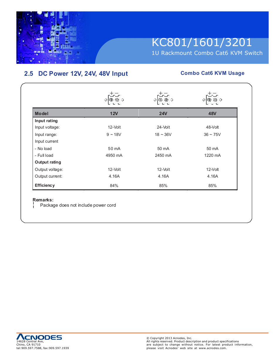 1u rackmount c ombo cat6 kvm switch, Comb o cat6 kvm usage | Acnodes KC 801 User Manual | Page 13 / 13