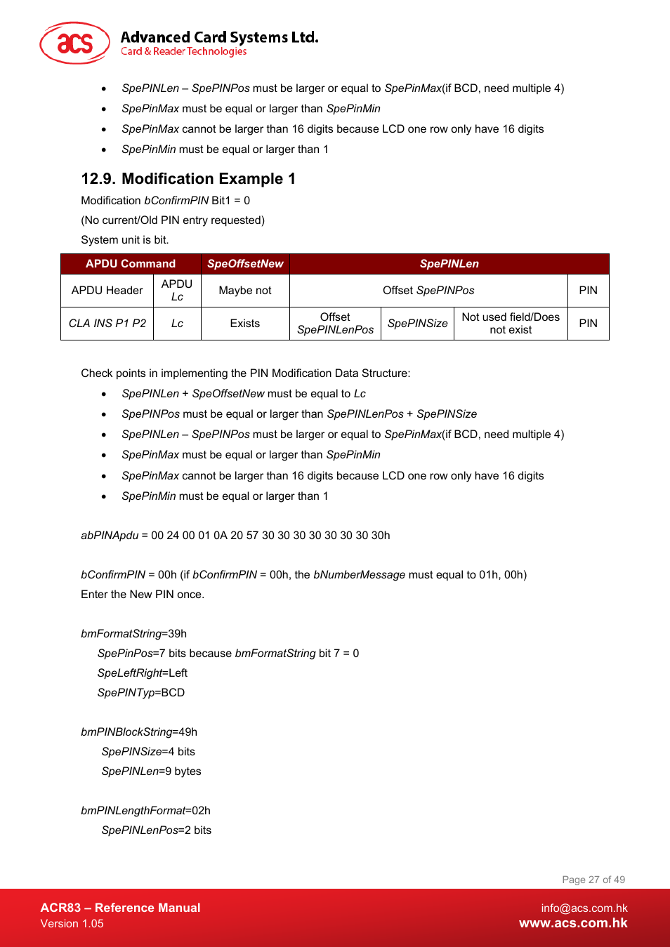 Modification example 1 | ACS ACR83 PINeasy Smart Card Reader User Manual | Page 27 / 49