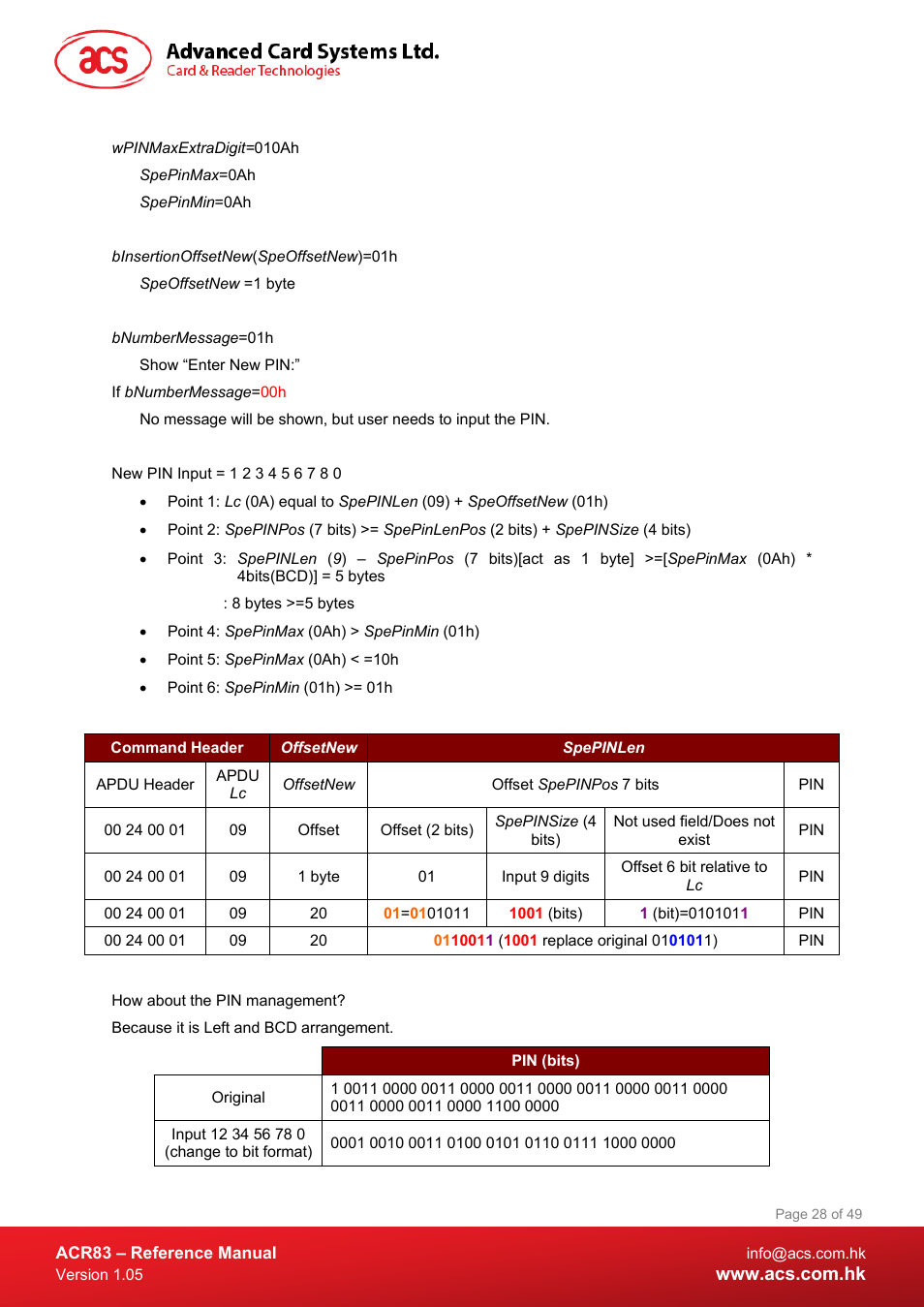 ACS ACR83 PINeasy Smart Card Reader User Manual | Page 28 / 49
