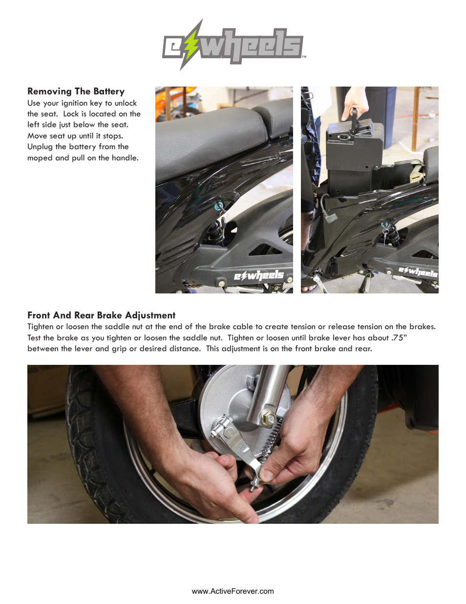 E wheels e wheels | Activeforever eWheels Commute Moped 600 Watt User Manual | Page 3 / 4