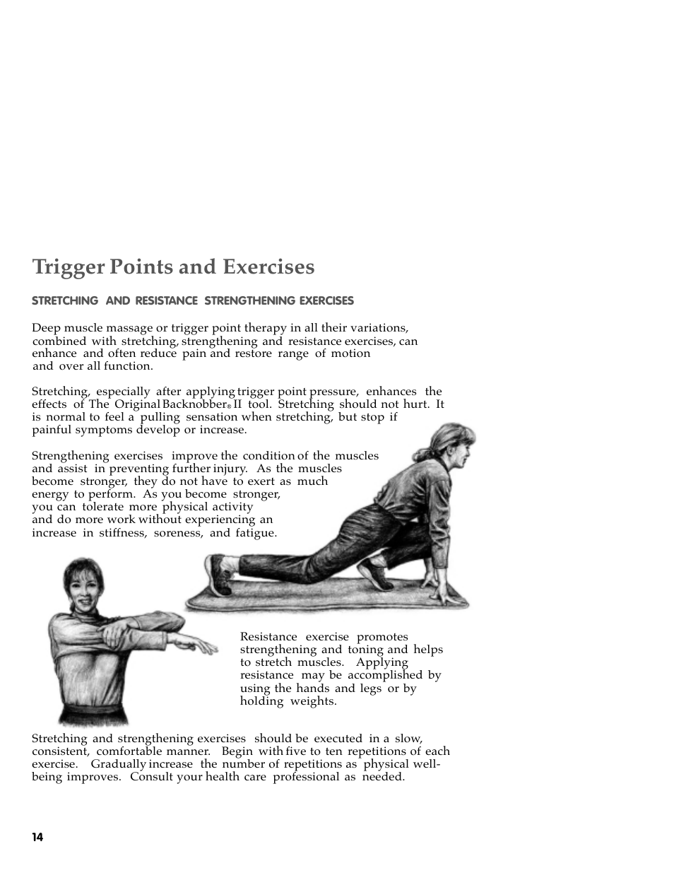 Trigger points and exercises | Activeforever The Original Backnobber II User Manual | Page 16 / 37