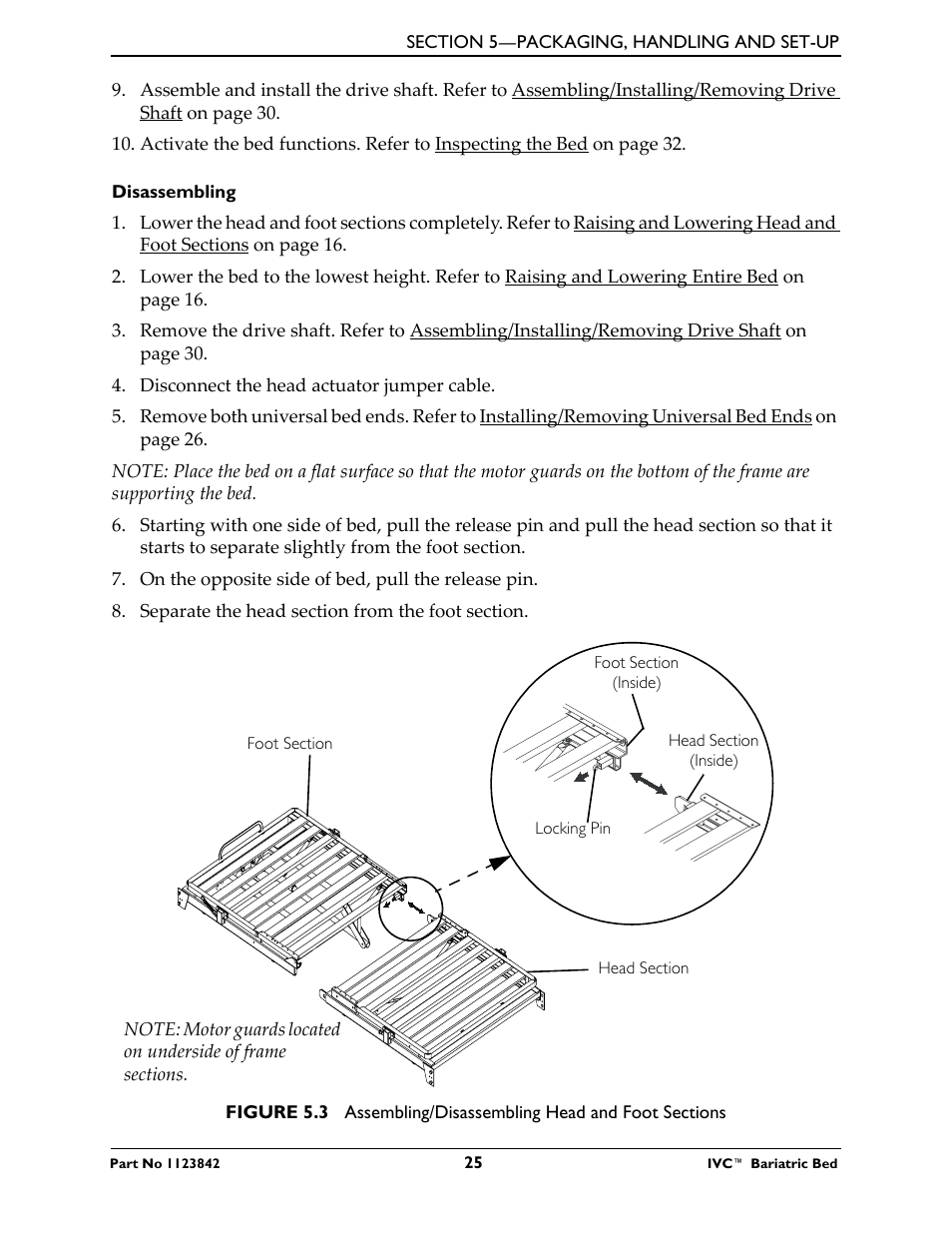 Disassembling | Activeforever Invacare Bariatric Electric Hospital Bed (Bariatric Home Care Hospital Bed) User Manual | Page 25 / 40