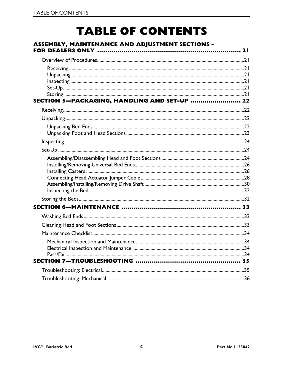 Activeforever Invacare Bariatric Electric Hospital Bed (Bariatric Home Care Hospital Bed) User Manual | Page 4 / 40