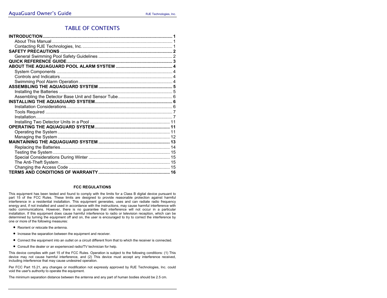 Activeforever Aquaguard Pool Alarm System User Manual | Page 2 / 10