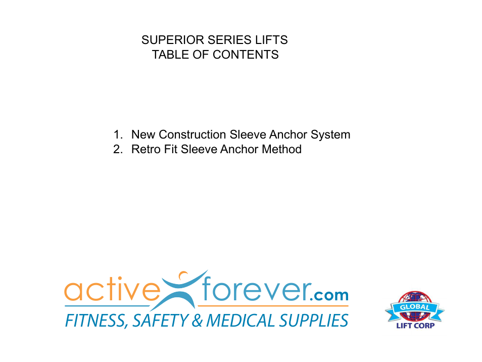Activeforever Global Lift Rotational Series Reach R450R User Manual | 8 pages