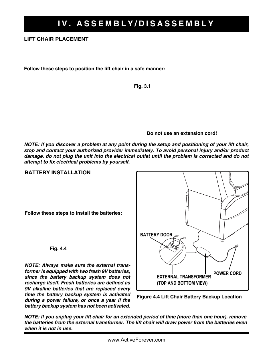 Activeforever Pride Lift Chair Classic Collection 2 Position User Manual | Page 12 / 17