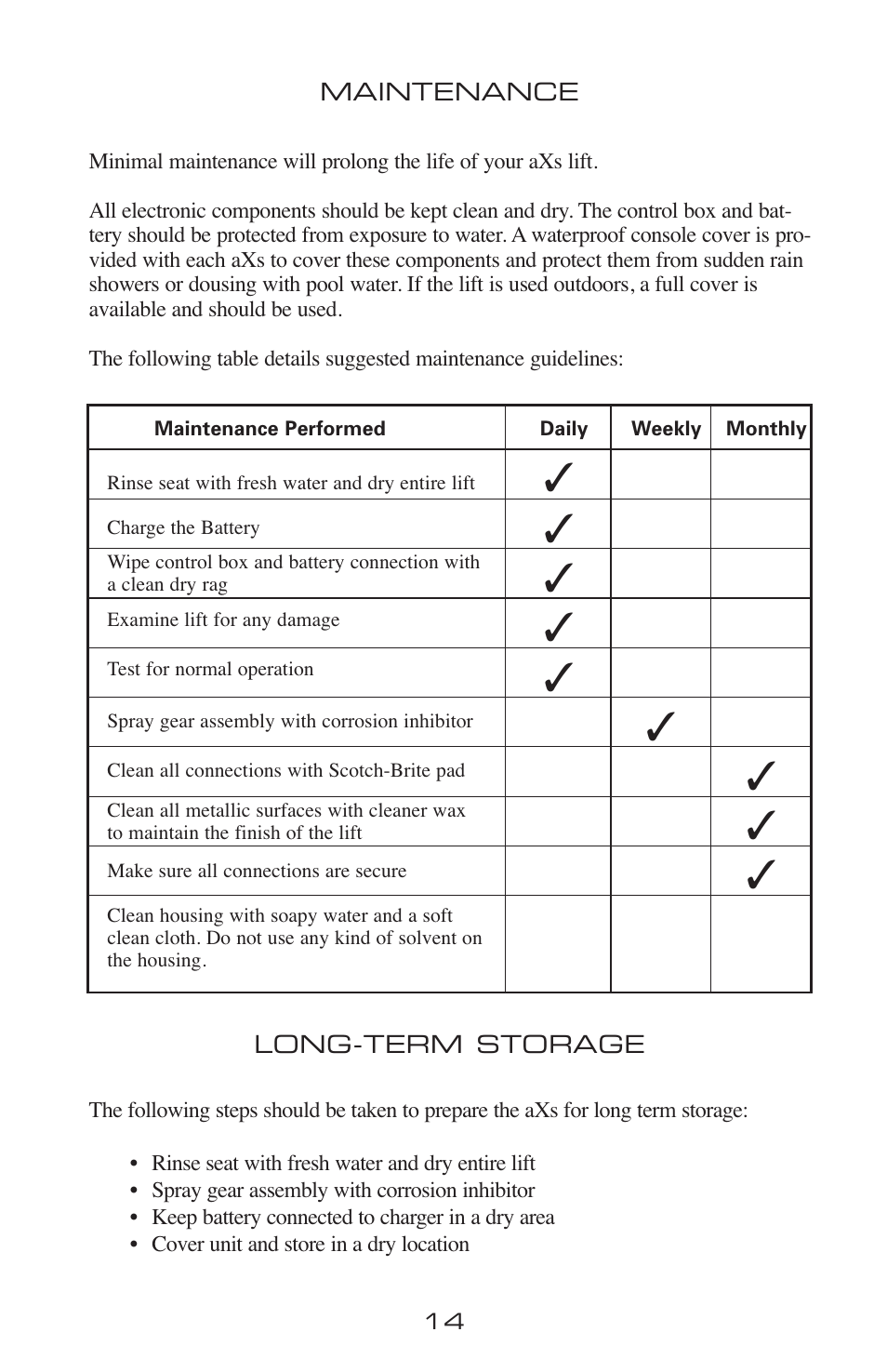 Activeforever AXS Semi Portable Aquatic Pool Lift User Manual | Page 14 / 20