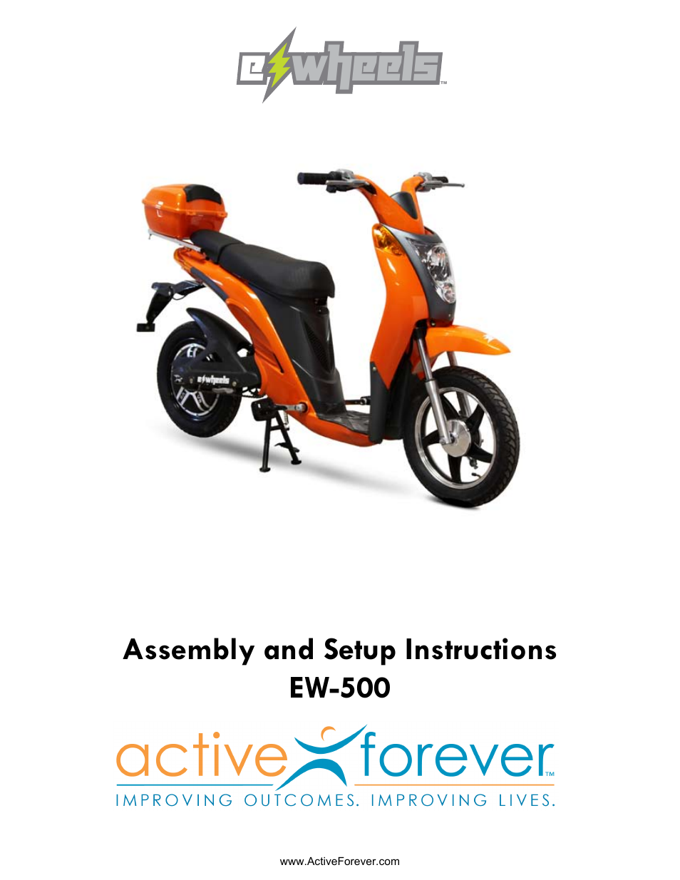 Activeforever eWheels Commute Moped 600 Watt User Manual | 10 pages