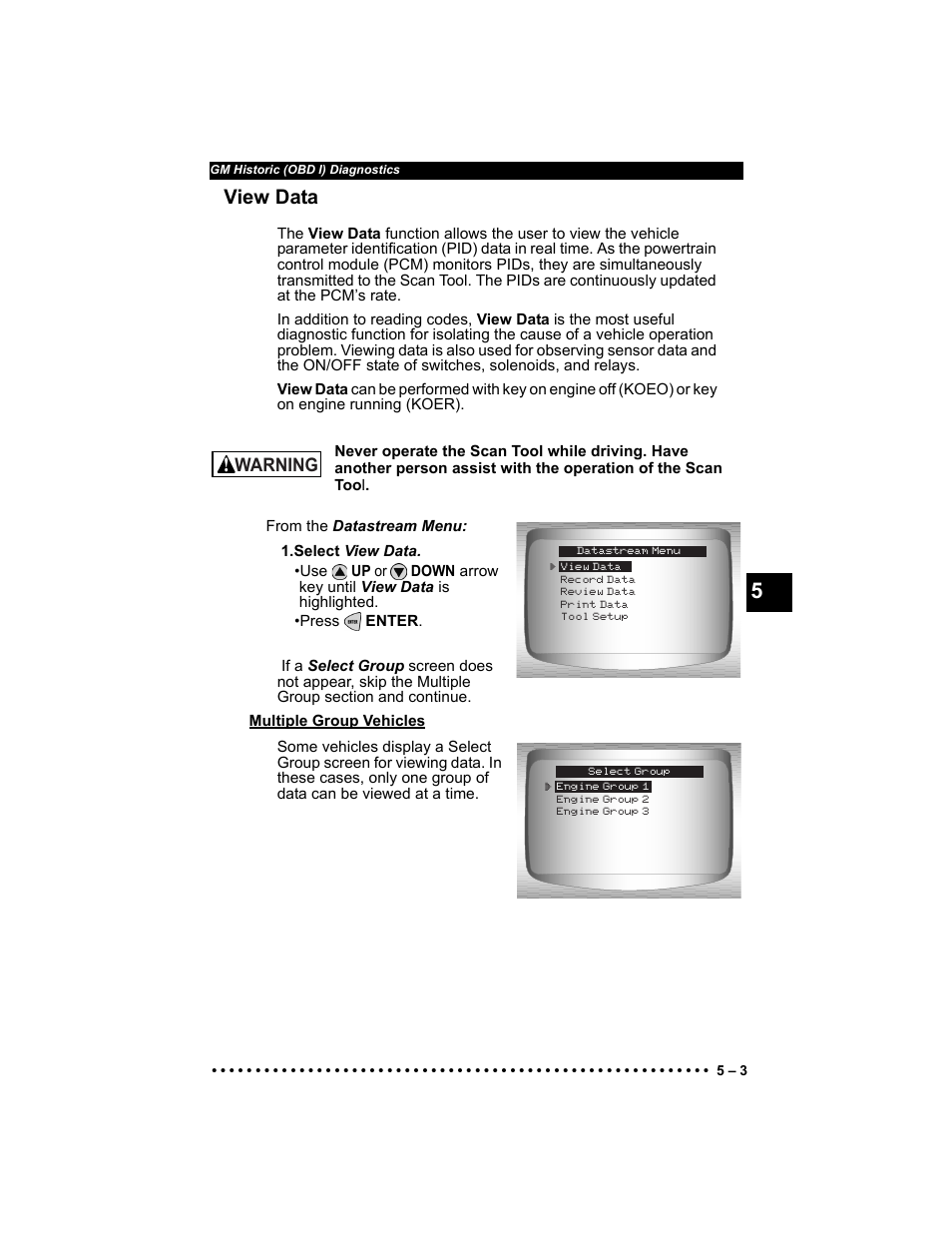 View data | Actron Elite AutoScanner® CP9185 User Manual | Page 107 / 240