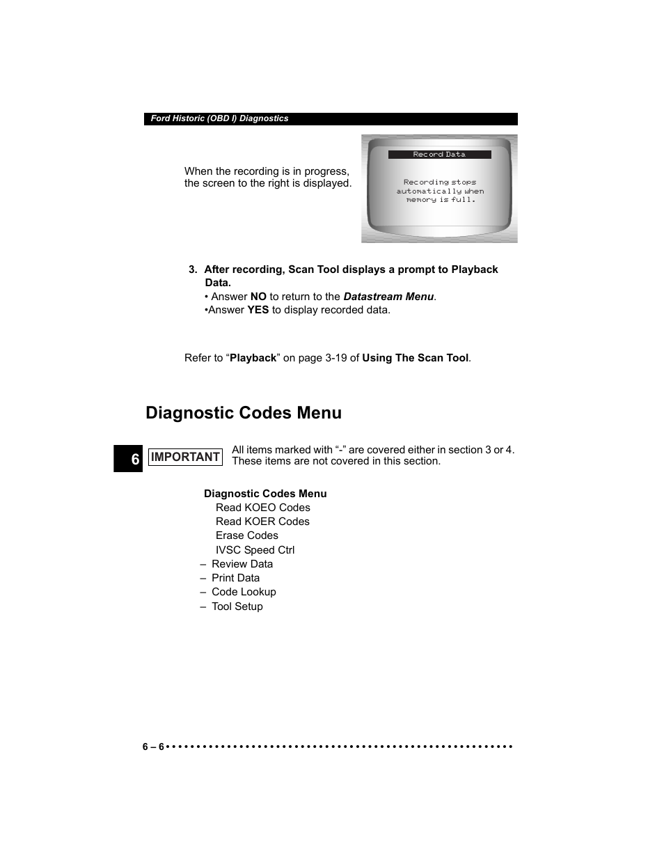 Diagnostic codes menu | Actron Elite AutoScanner® CP9185 User Manual | Page 128 / 240
