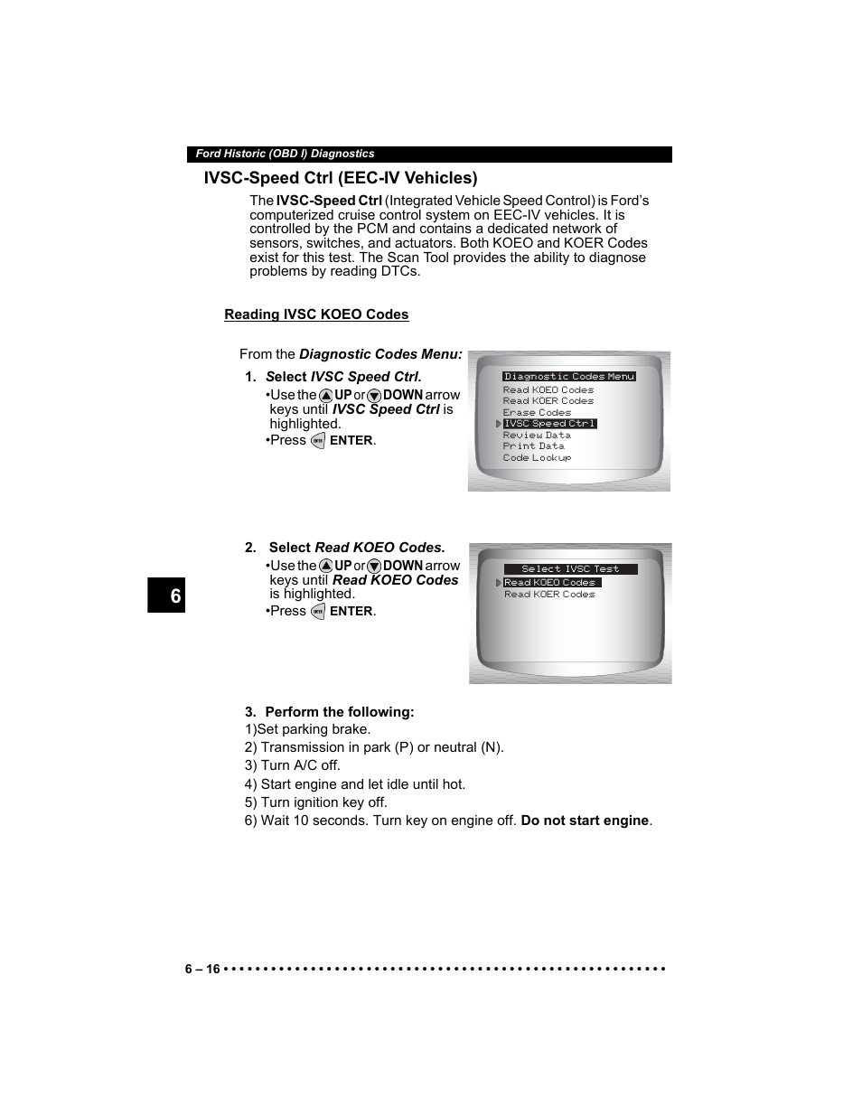 Ivsc-speed ctrl (eec-iv vehicles) | Actron Elite AutoScanner® CP9185 User Manual | Page 138 / 240