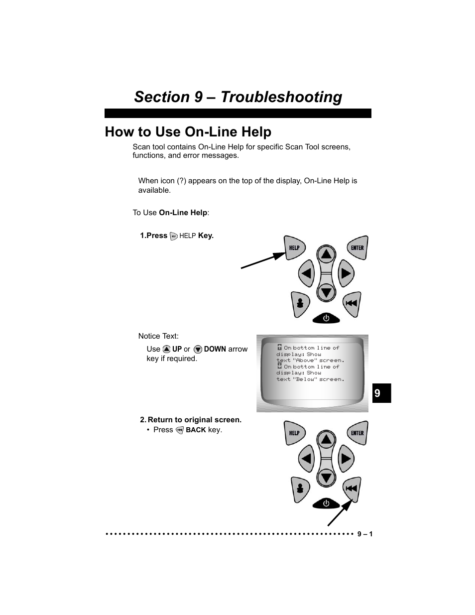 How to use on-line help | Actron Elite AutoScanner® CP9185 User Manual | Page 175 / 240