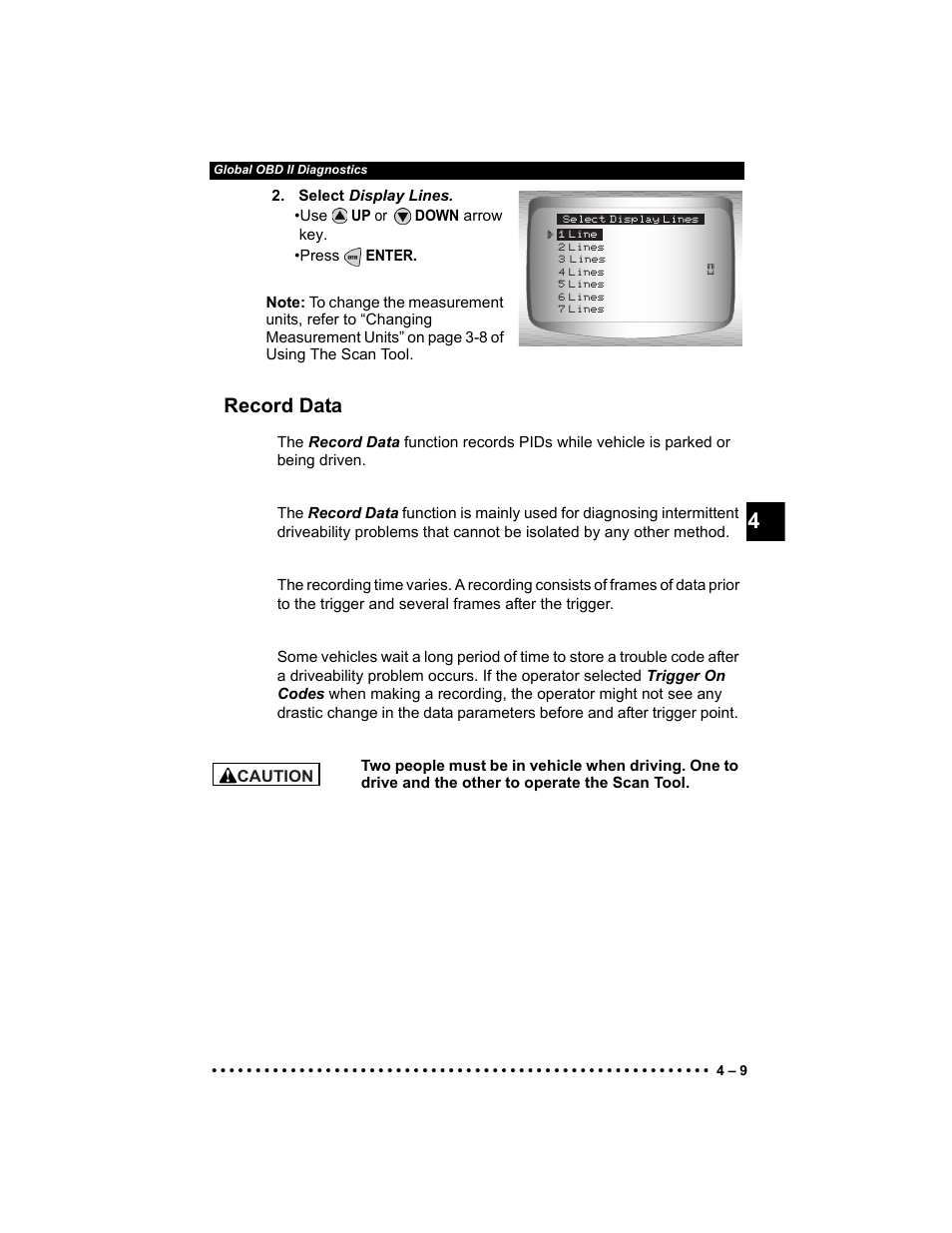 Record data | Actron Elite AutoScanner® CP9185 User Manual | Page 73 / 240