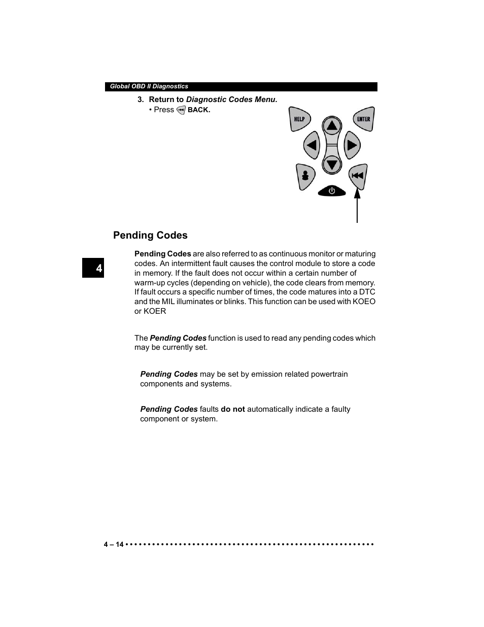 Pending codes | Actron Elite AutoScanner® CP9185 User Manual | Page 78 / 240