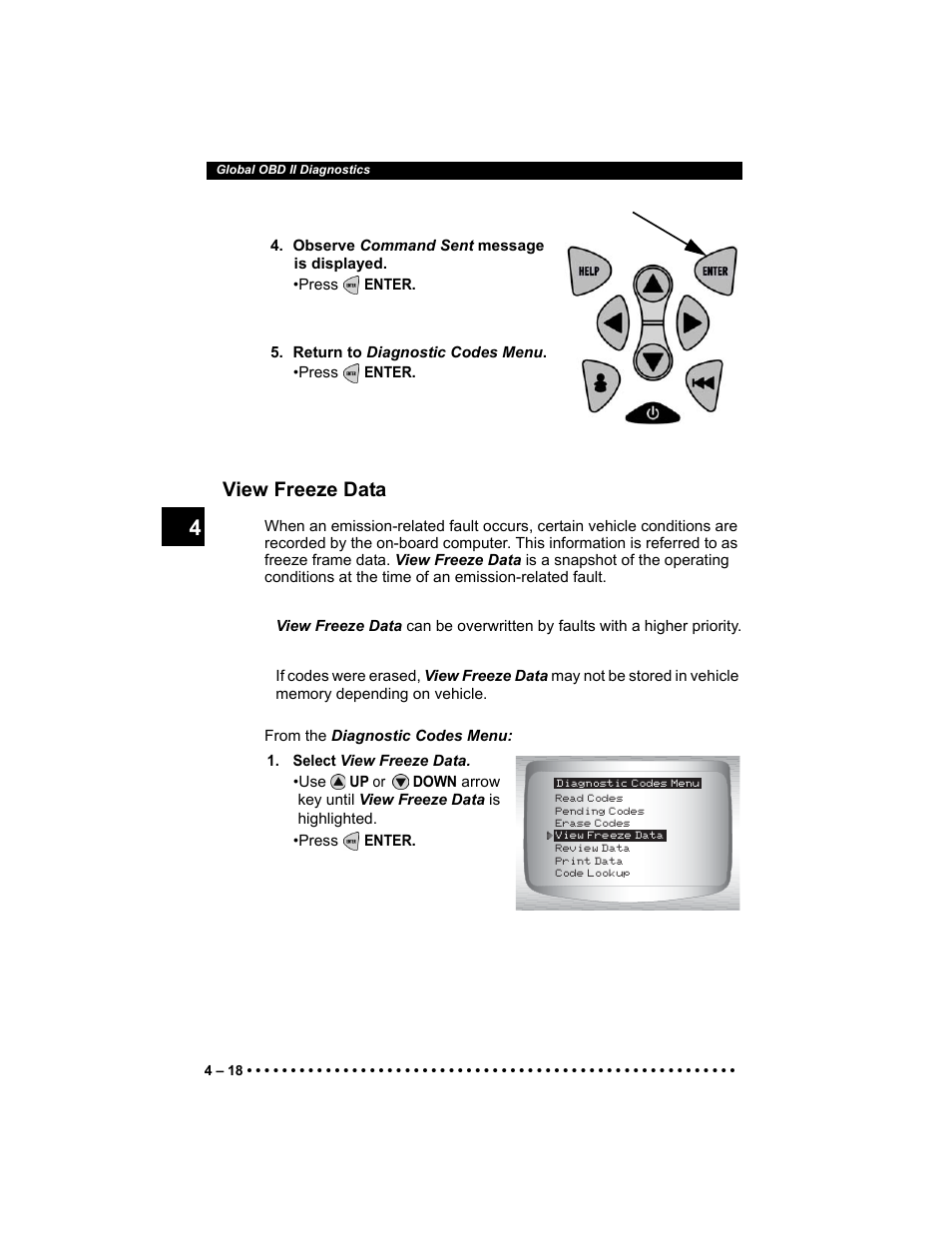 View freeze data | Actron Elite AutoScanner® CP9185 User Manual | Page 82 / 240