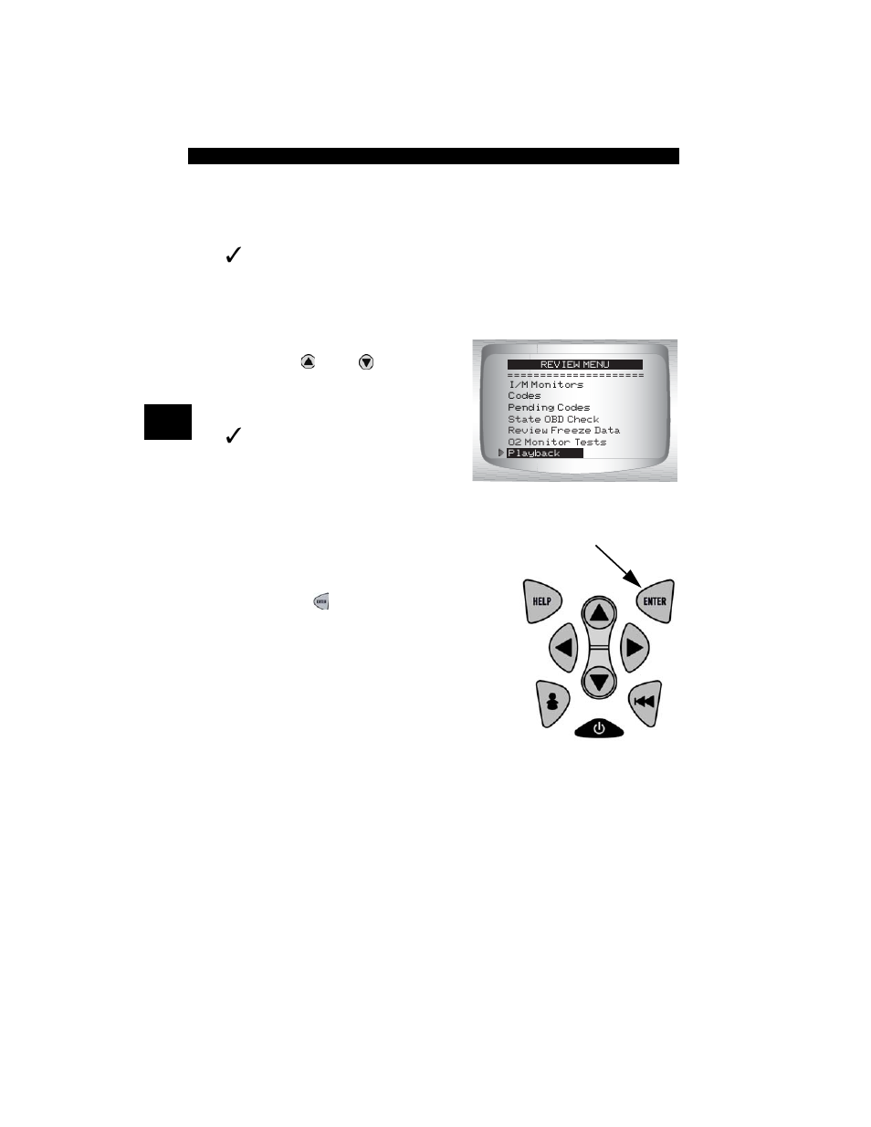 Playback | Actron CP9180 OBD II AutoScanner Plus User Manual | Page 42 / 104