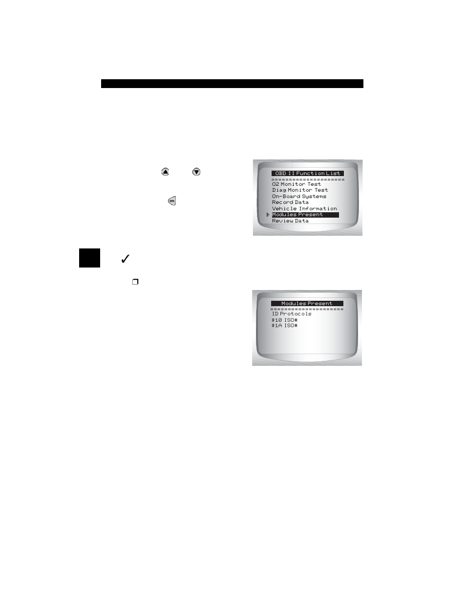 Modules present | Actron CP9180 OBD II AutoScanner Plus User Manual | Page 80 / 104