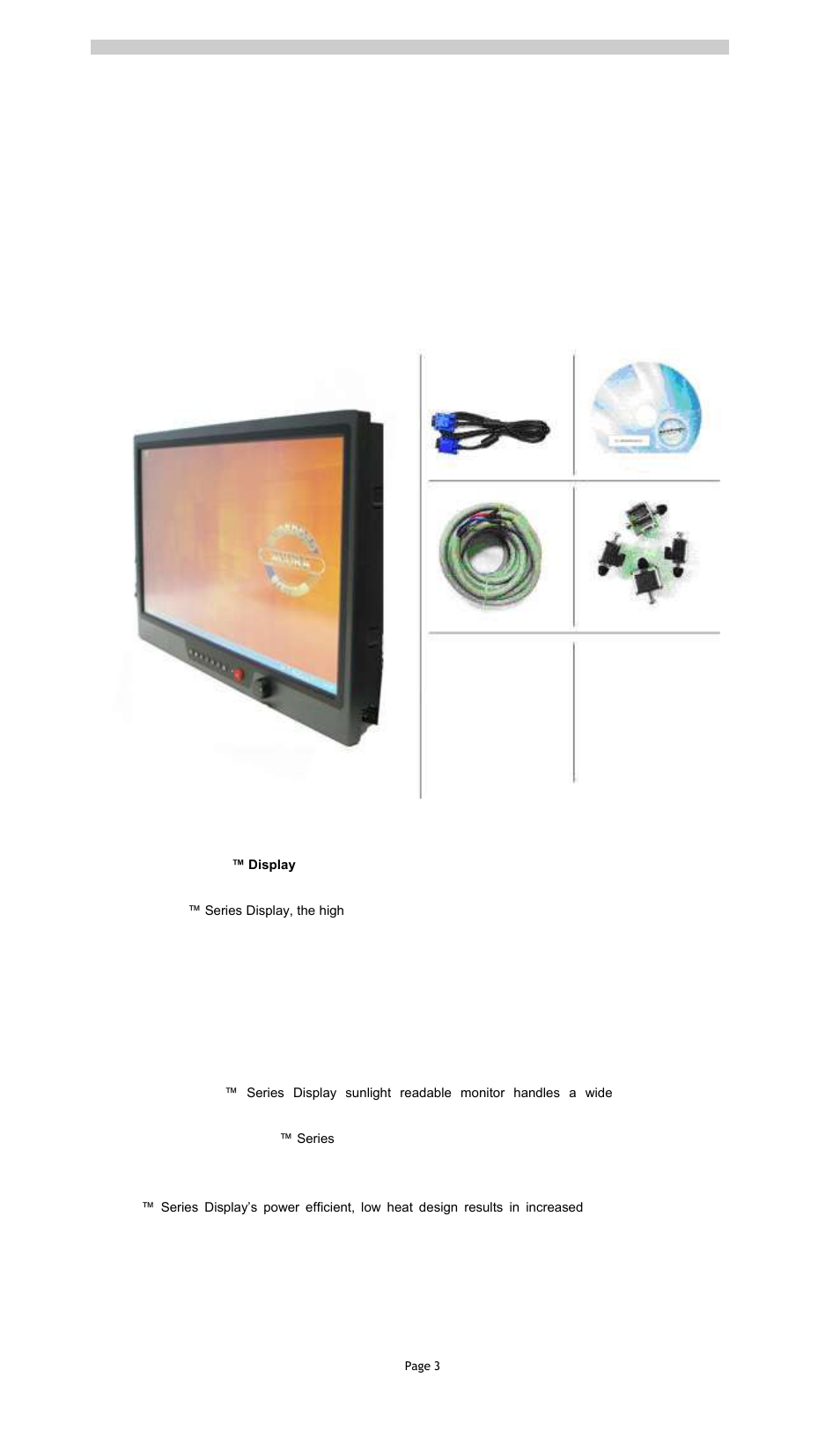 Packing list, 0 introduction | Acura Embedded AcuBrite 12″-Nav User Manual | Page 4 / 36