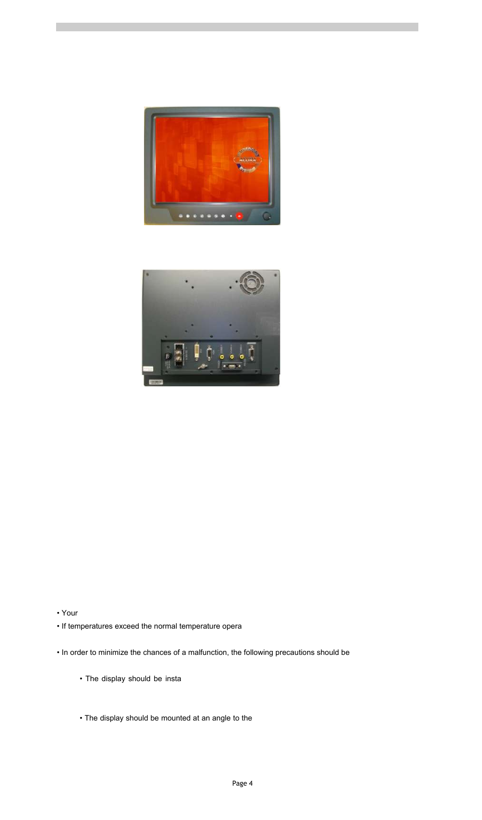 0 control and features, 0 installations | Acura Embedded AcuBrite 12″-Nav User Manual | Page 5 / 36