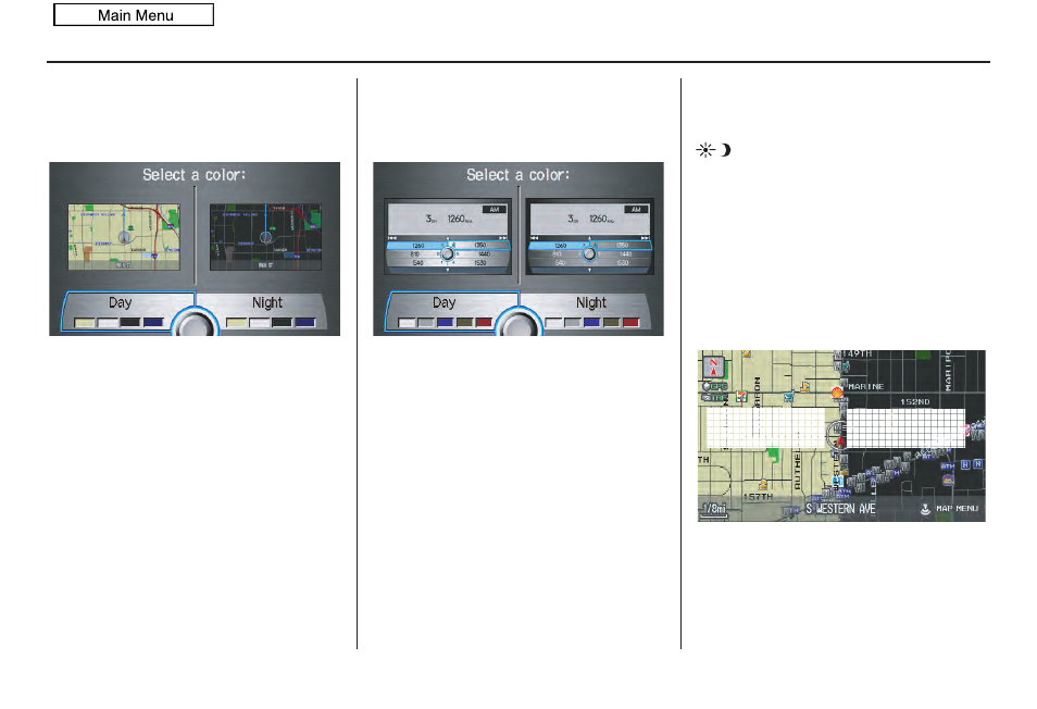 To select daytime or nightt, System setup, 2010 rdx | Acura 2010 RDX Navigation User Manual | Page 113 / 175