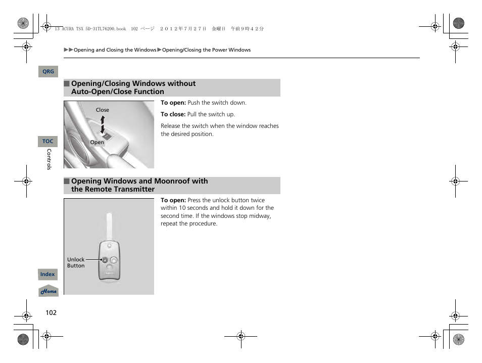 Acura 2013 TSX Sport Wagon User Manual | Page 103 / 329