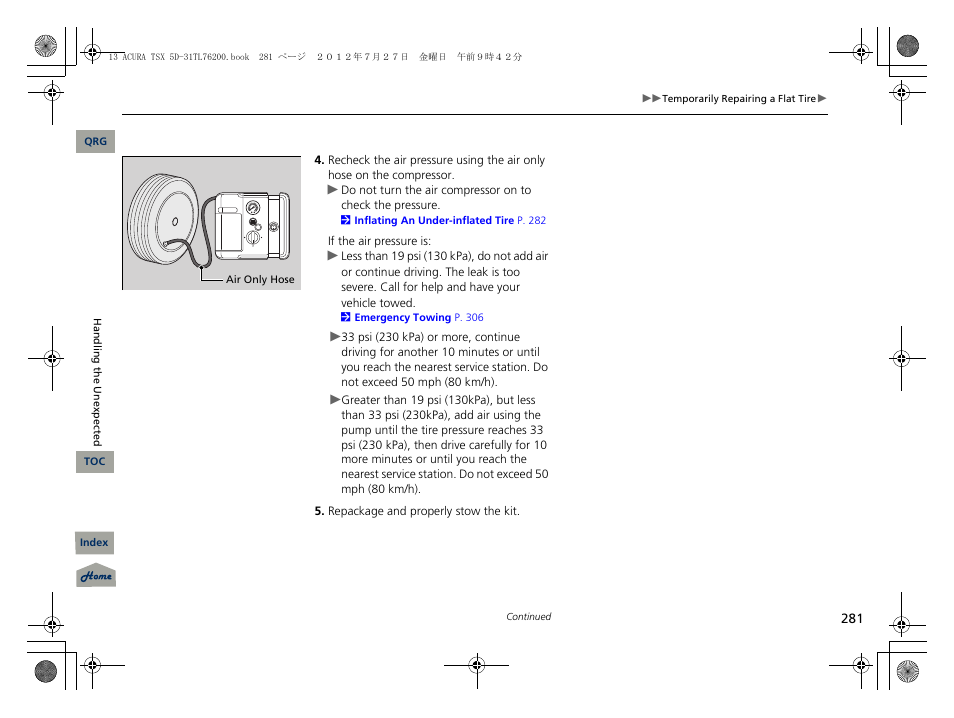 Acura 2013 TSX Sport Wagon User Manual | Page 282 / 329
