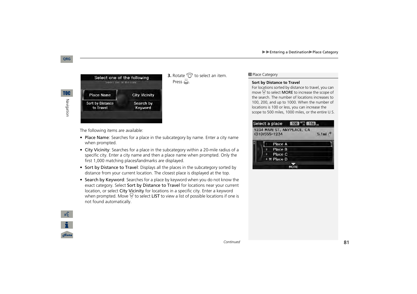 Acura 2013 TSX Navigation User Manual | Page 82 / 252