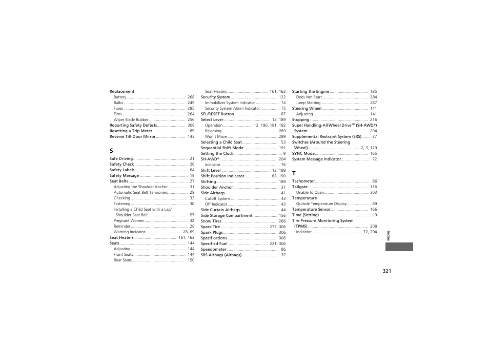 Acura 2013 ZDX User Manual | Page 323 / 324