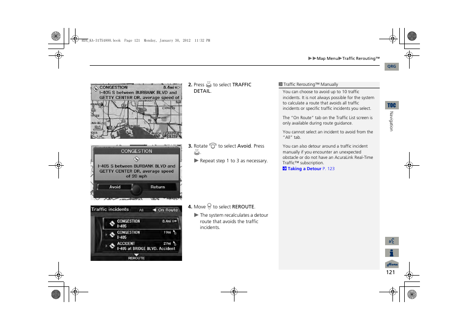 Acura 2013 RDX Navigation User Manual | Page 122 / 260