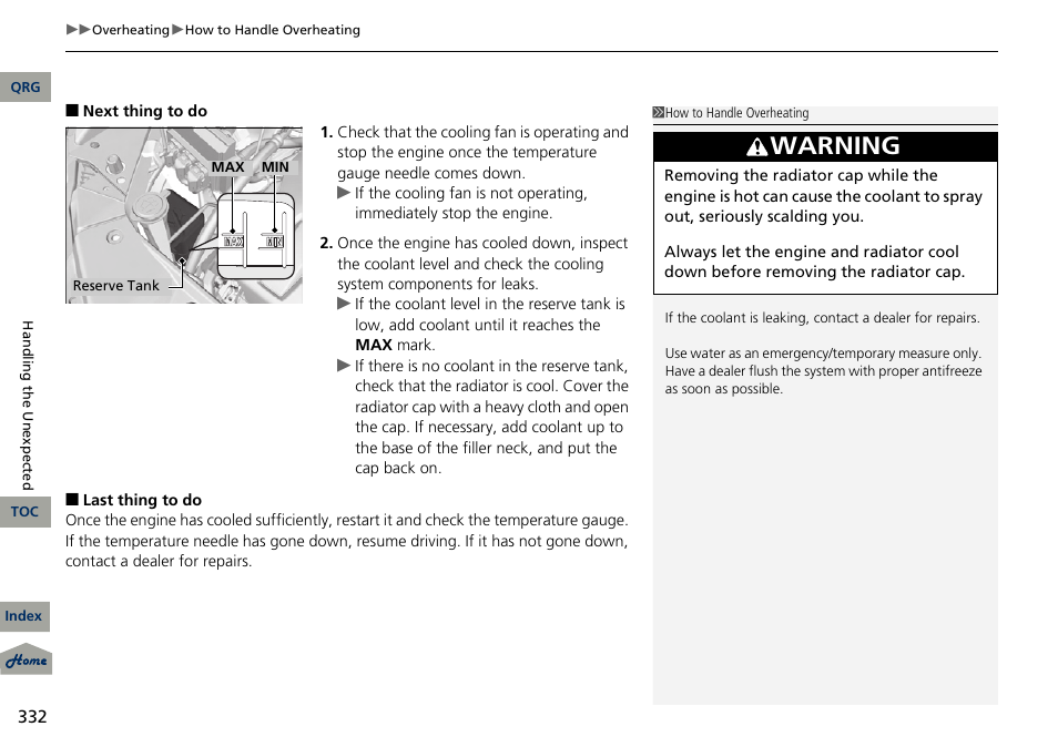 Warning | Acura 2013 RDX User Manual | Page 333 / 363