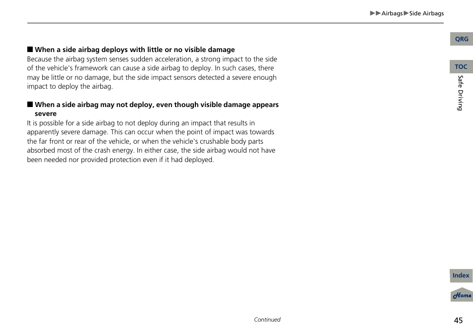 Acura 2013 RDX User Manual | Page 46 / 363