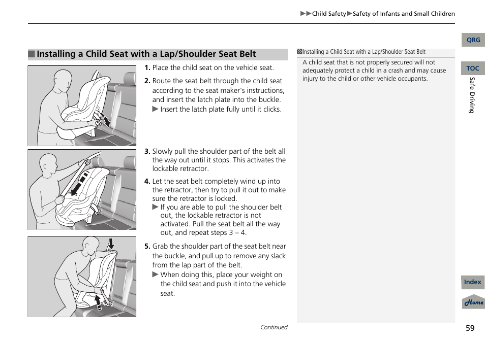 P 59) | Acura 2013 RDX User Manual | Page 60 / 363