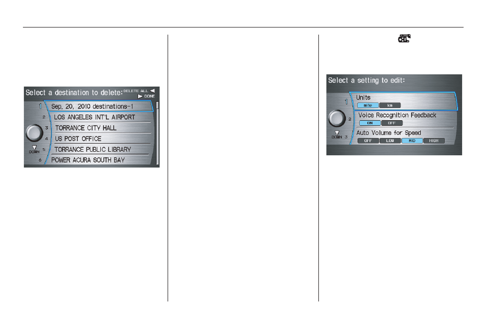 System setup, 2010 rl | Acura 2010 RL Navigation User Manual | Page 100 / 176