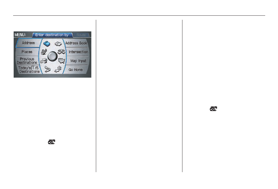 Entering a destination, 2010 rl | Acura 2010 RL Navigation User Manual | Page 28 / 176