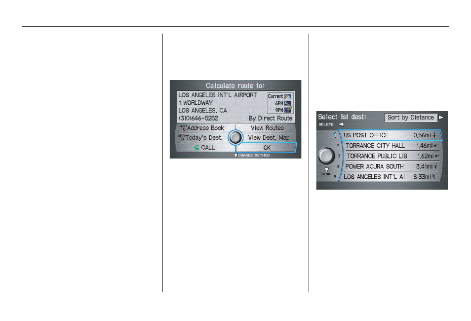 Entering a destination, 2010 rl | Acura 2010 RL Navigation User Manual | Page 50 / 176