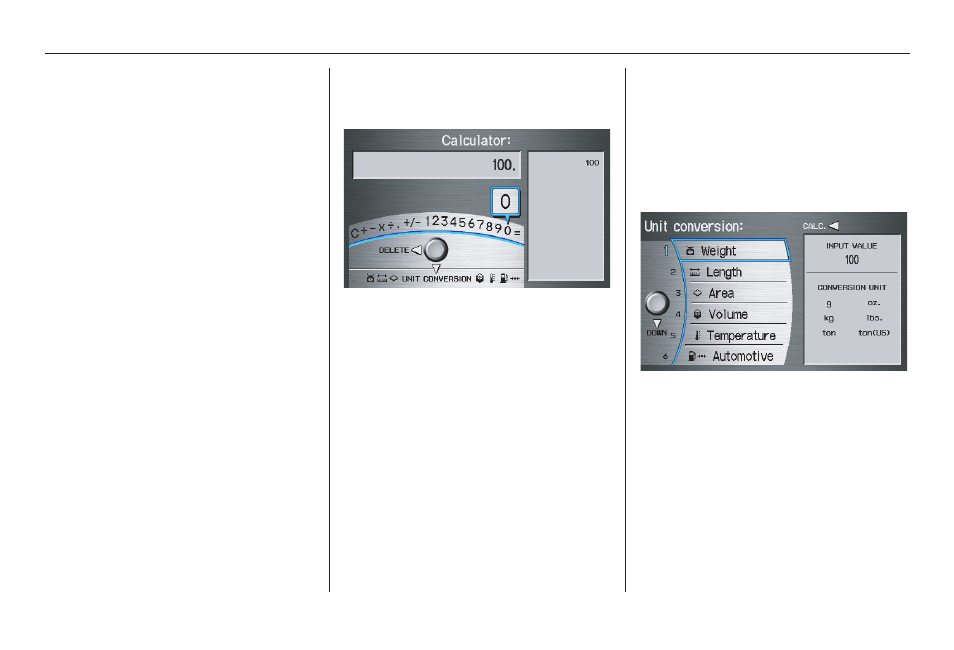 Information features, 2010 rl | Acura 2010 RL Navigation User Manual | Page 87 / 176