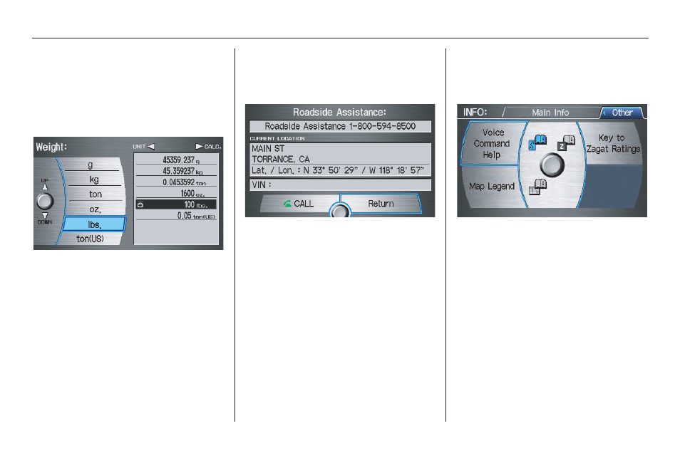 Information features, 2010 rl | Acura 2010 RL Navigation User Manual | Page 88 / 176