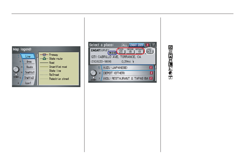 Tings (pg, Information features, 2010 rl | Acura 2010 RL Navigation User Manual | Page 90 / 176