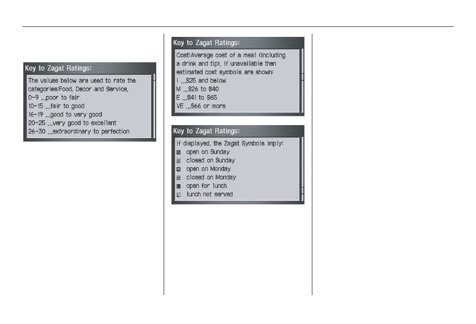 Information features | Acura 2010 RL Navigation User Manual | Page 91 / 176