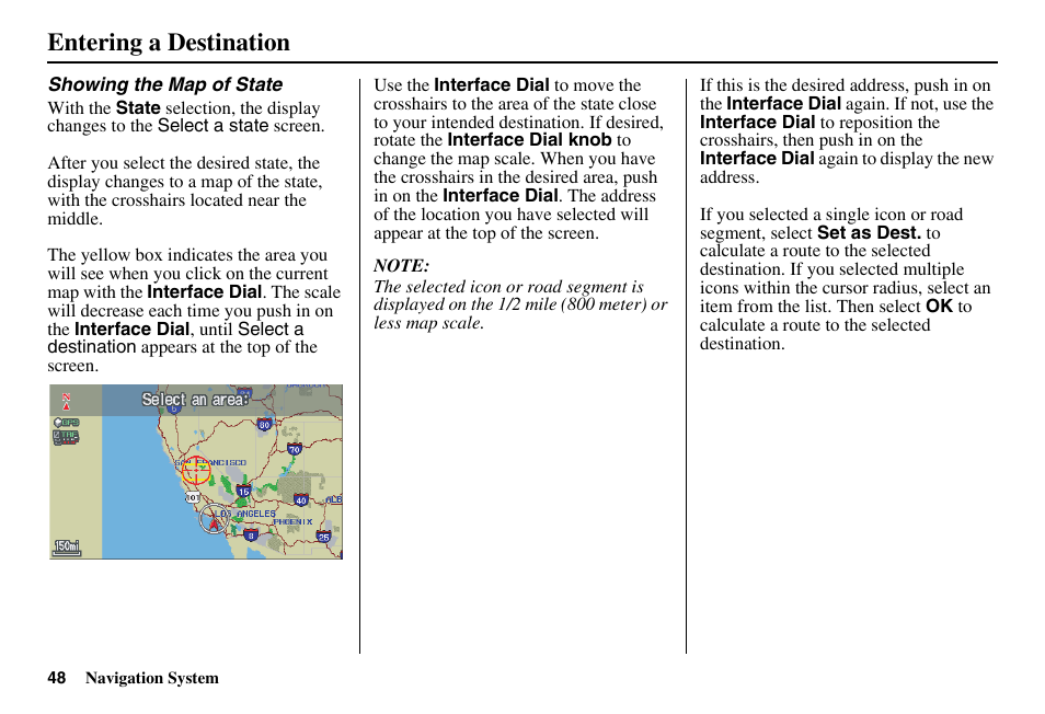 Entering a destination | Acura 2011 RL Navigation User Manual | Page 49 / 177